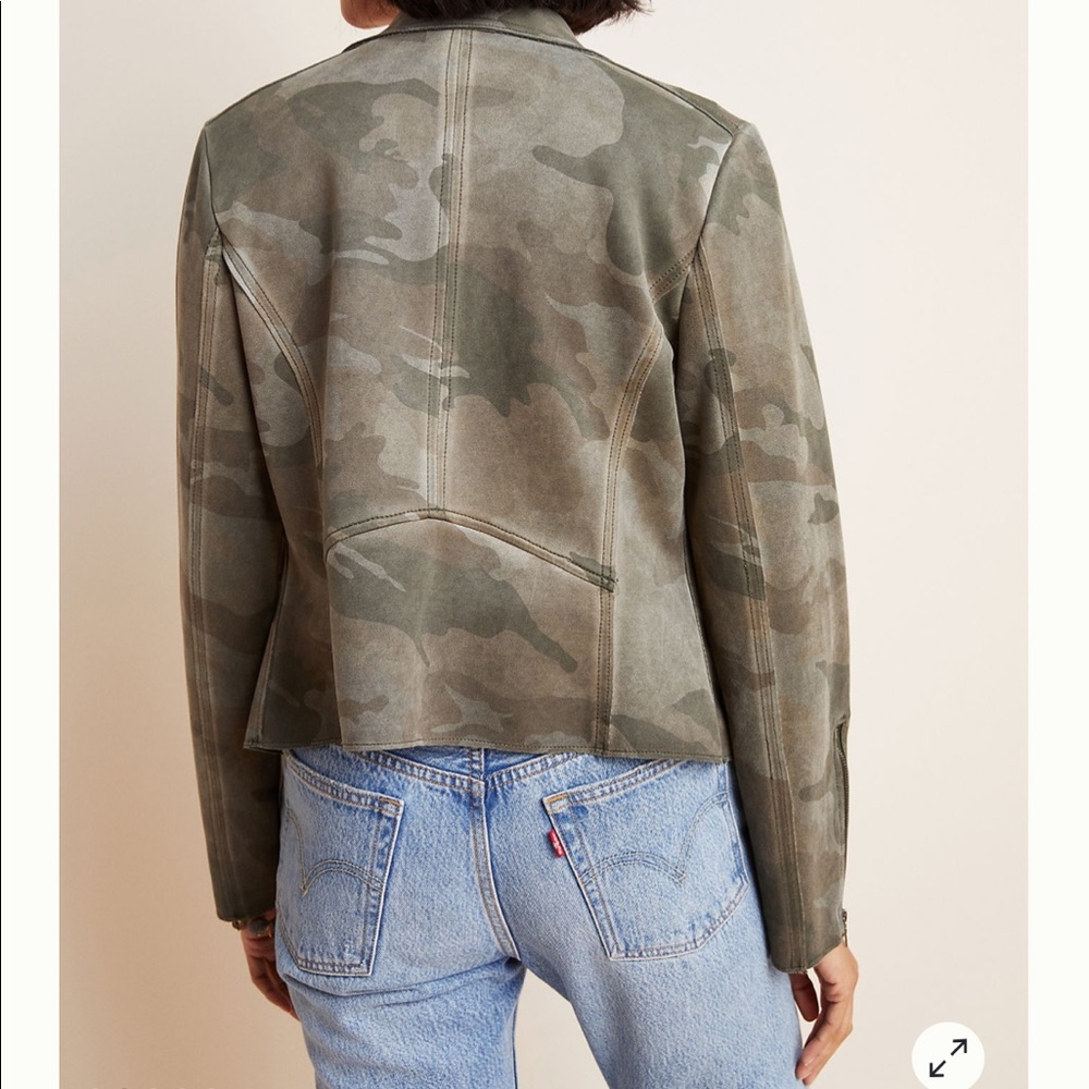 Anthropologie Marrakech Camo Sueded Moto Jacket - Picture 2 of 15